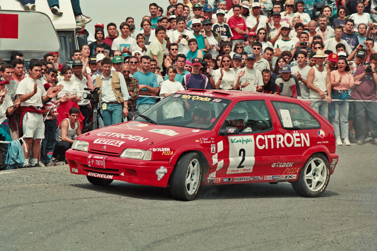 Chus Puras en el Rally El Corte Inglés 1995